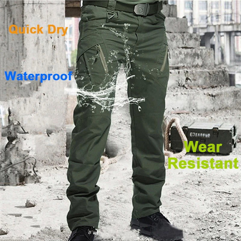Summer Military Tactical Cargo Pants Casual Trousers Men Wear-resisting Multi-Pockets Quick Dry Outdoor Hiking Work Trousers Men Zen fit plus