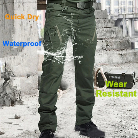 Summer Military Tactical Cargo Pants Casual Trousers Men Wear-resisting Multi-Pockets Quick Dry Outdoor Hiking Work Trousers Men Zen fit plus
