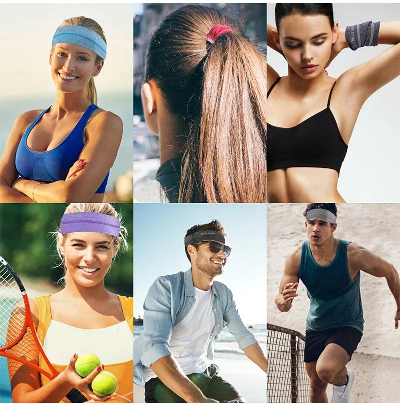 WEST BIKING Sports Headband Anti-slip Sweat Absorbing Elastic Sweatband Quick Dry Men Women Running Fitness Gym Cycling Headwear - Zen Fit Plus
