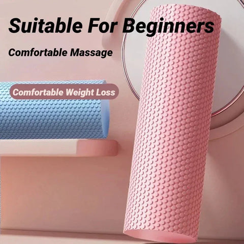 Hexagonal Yoga Roller: Round EVA Foam Cylinder for Pilates & Enhanced Home Workouts (Diameter 9.5cm, Length 29.7cm) - Zen Fit Plus