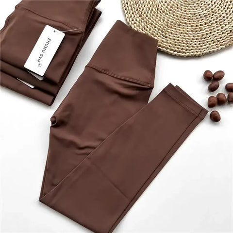 Fitness Women Sport Seamless Leggings High Waist Elastic Solid Yoga Leggings Gym Jogging Quick Dry Push Up Slim Pants Female - Zen Fit Plus