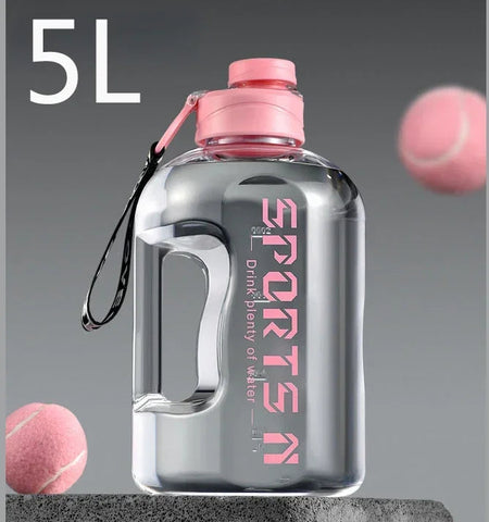 1L UP To 5L Gym Cycling Bottle Cup Outdoor Sport Large Capacity Water Bottle Kettle Fitness BPA FREE Scale Drink Bottle for Men Zen fit plus