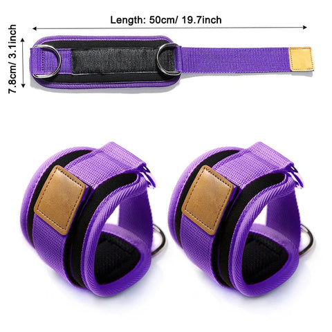 Fitness Ankle Straps Adjustable D-Ring Foot Support Cuffs Gym Leg Strength Workouts Pulley With Buckle Sports Feet Guard Zen fit plus