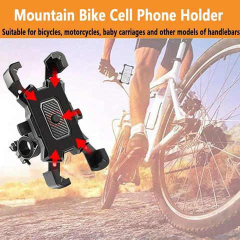 2PCS 360° Rotatable & Adjustable Bike/Motorcycle Phone Mount - Shockproof, Anti-Slip Holder For phone, - Durable Abs Material - Zen Fit Plus