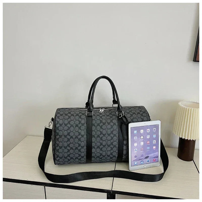 PU Leather Gym Bag Travel Totes Duffle Women Sports Fitness Business Casual Luggage Handbag Outdoor Shoulder Weekend Bag for Man - Zen Fit Plus