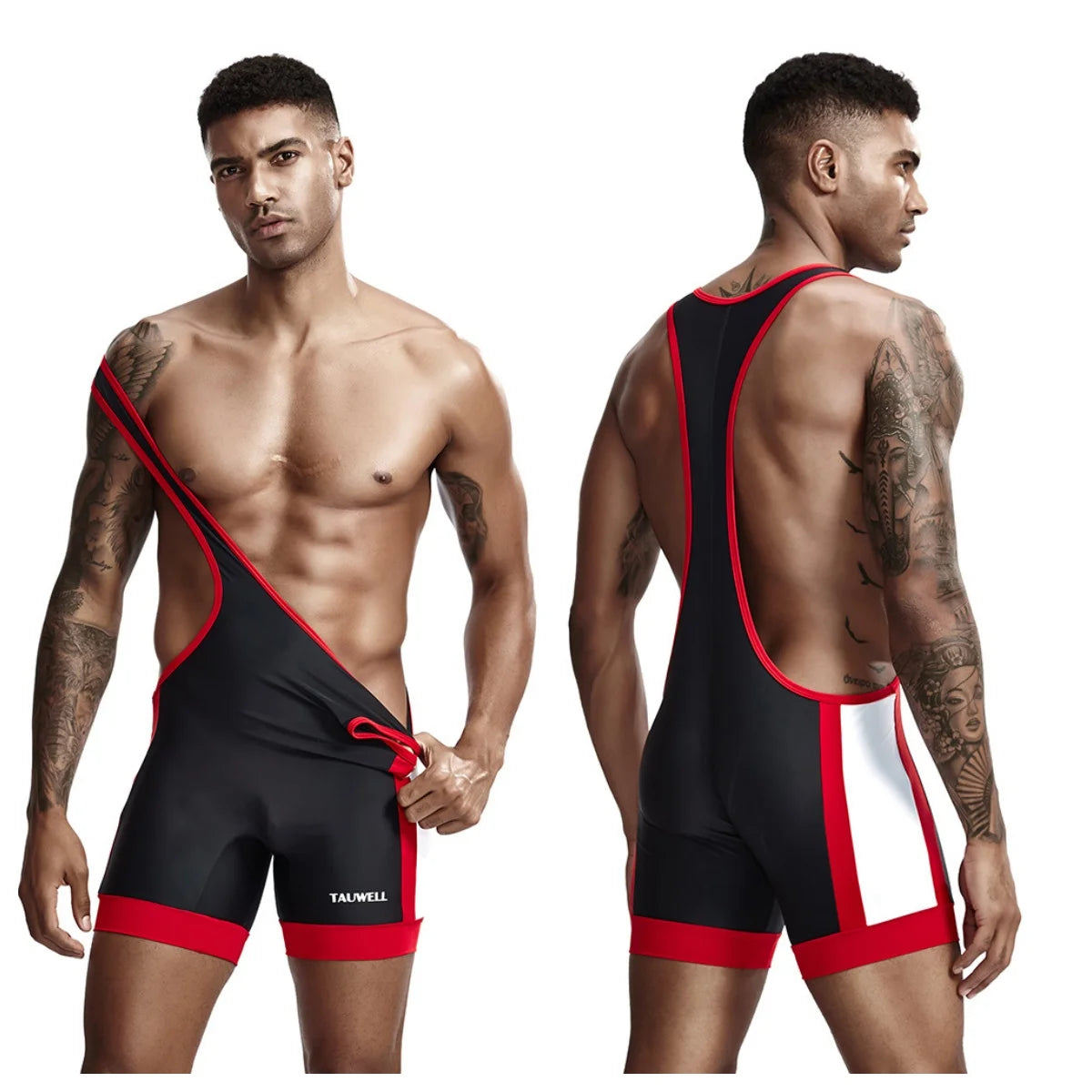 Mens Undershirts Bodysuit Wrestling Singlet Fitness Workout Running Vest Bodywear Underwear Bodybuilding Jumpsuit Zen fit plus