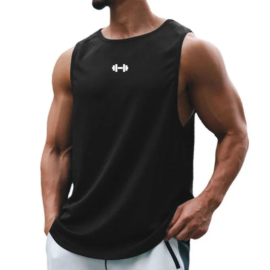 Summer Men's Running Vest Gym Tank Tops Fitness Clothing Quick-drying Loose Bodybuilding Sleeveless Shirt Basketball Singlets Zen fit plus