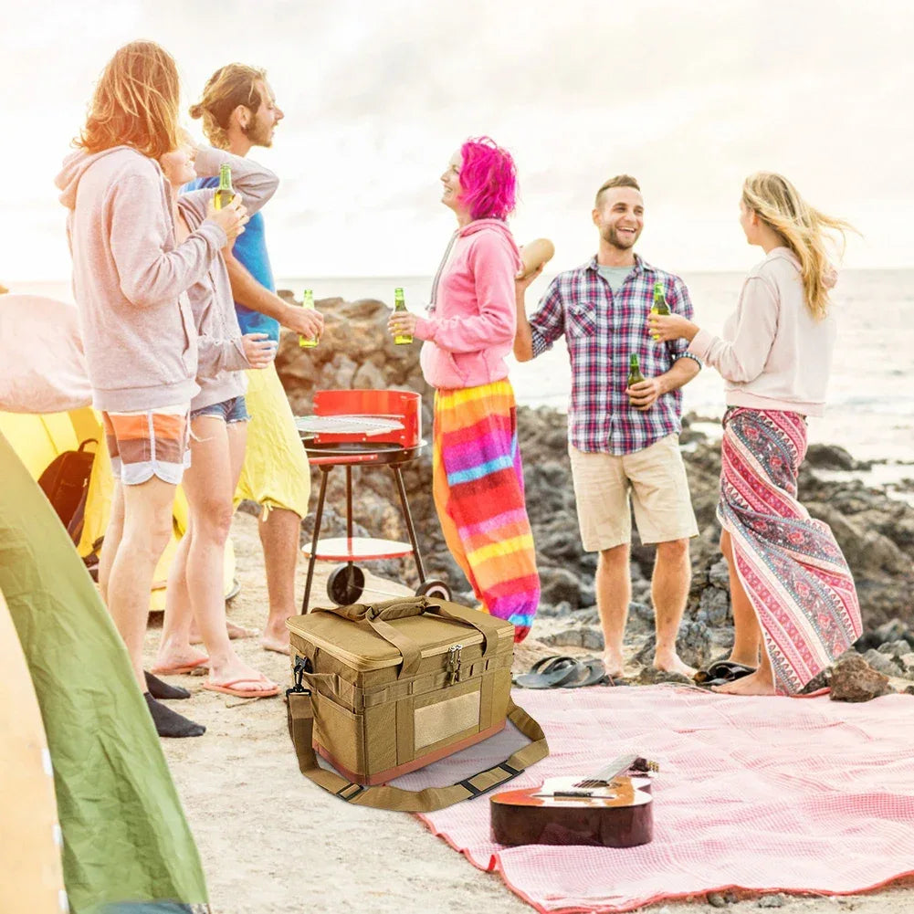 30L Camping Cooking Utensil Organizer Large Capacity Car Trunk Storage Bag Detachable Multifunctional Camping Stove Storage Case - Zen Fit Plus