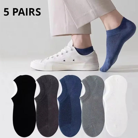 6 Pairs High Tube Mid Length Stockings Set For Men in Solid Black And White With Parallel Bars Popular and Sweat Absorption Zen fit plus