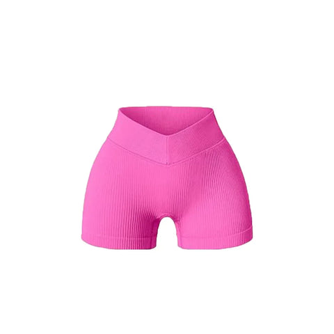 Women High Waist Workout Fitness Yoga Shorts Gym Running Yoga Leggings Scrunch Butt Seamless Knited Sports Three Point Shorts - Zen Fit Plus