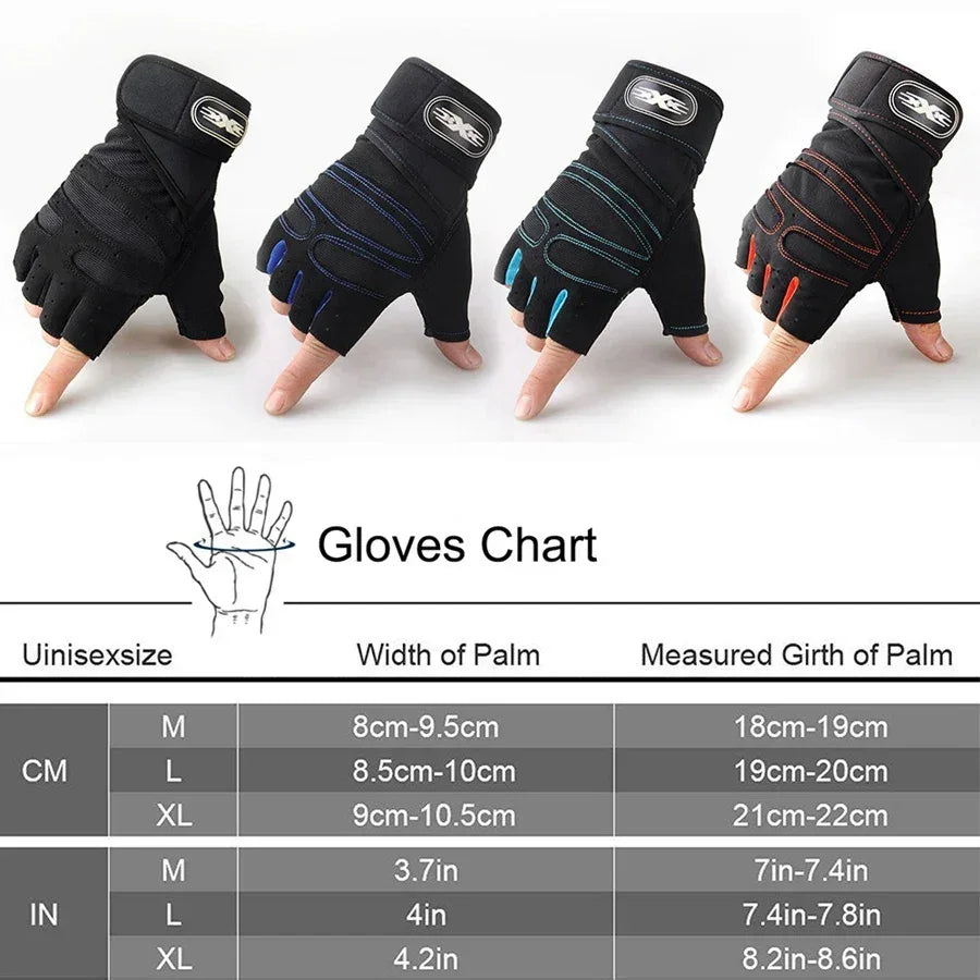 Workout Gloves for Men Women Half Finger Glove with Wrist Wrap for Sport Weight Lifting Training Bicycle Motorcyclist Gym Glove - Zen Fit Plus