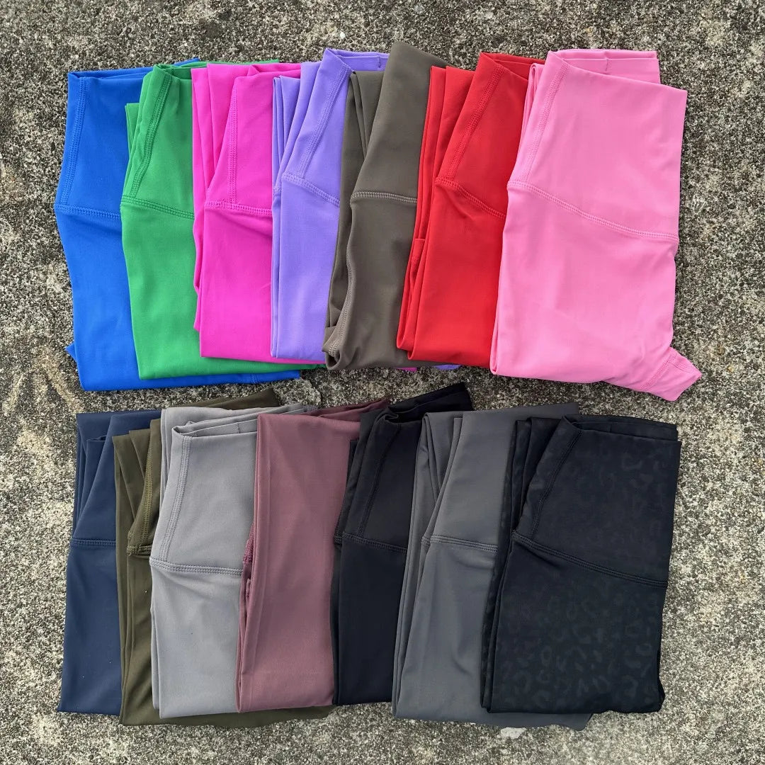 Solid Color Back Waist Pocket High Waist Fitness Yoga Legging soft Women Sport Pant Tight Butter Athletic Gym Ankle-Length Pants Zen Fit Plus