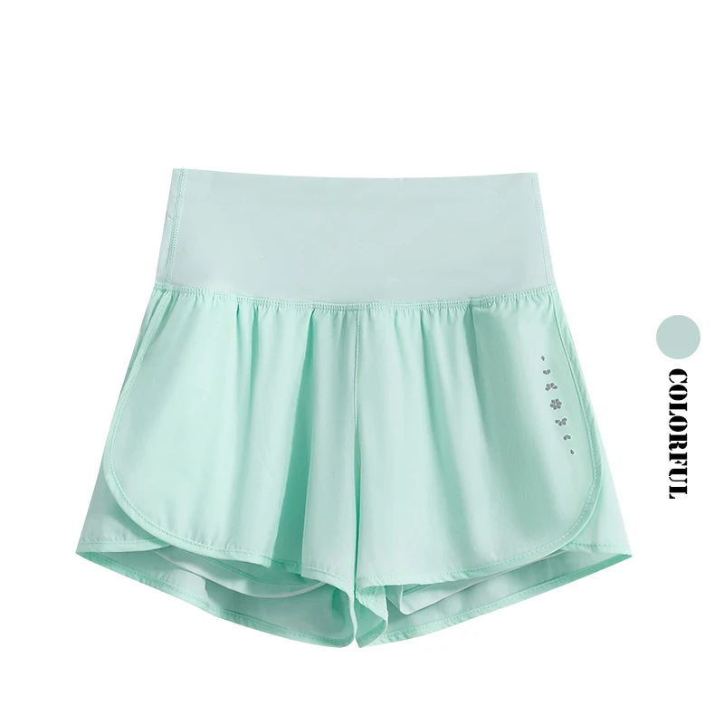 DRUR Running Short Women Gym Shorts 2 in 1Elastic Waist Shorts With Pocket Female Tennis Sportswear Fitness Clothes Jogger Pant Zen fit plus