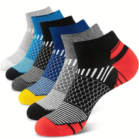 6/12 Pairs Colorful Men's Low Tub Socks Fashion Comfortable Autumn Classic Black Business Sock High-quality Men's Short Socks - Zen Fit Plus