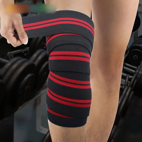 1pc Sports Knee Wraps Straps for Gym Workout Weightlifting Fitness Squats Training Elastic Knee Strap Sleeves Protector Zen fit plus