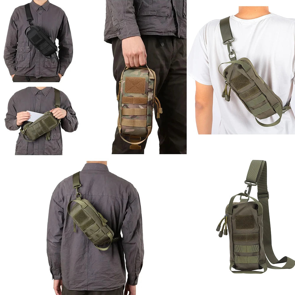 Tactical Chest Bag for Men Military Waterproof Shoulder Sling Pack for Outdoor Hiking Camping Hunting Trekking Travelling Zen fit plus