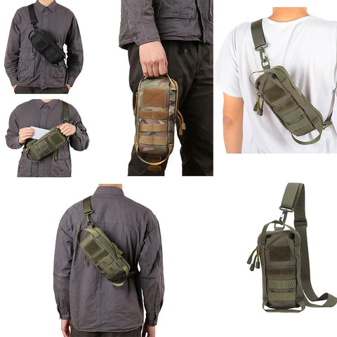 Tactical Chest Bag for Men Military Waterproof Shoulder Sling Pack for Outdoor Hiking Camping Hunting Trekking Travelling Zen fit plus