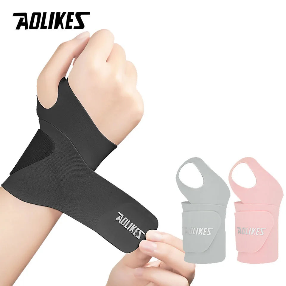 AOLIKES Ultra Thin and Soft Wrist Brace Wrist Wraps for Men and Women, Adjustable Wrist Support for Basketball Tennis Badminton Zen Fit Plus