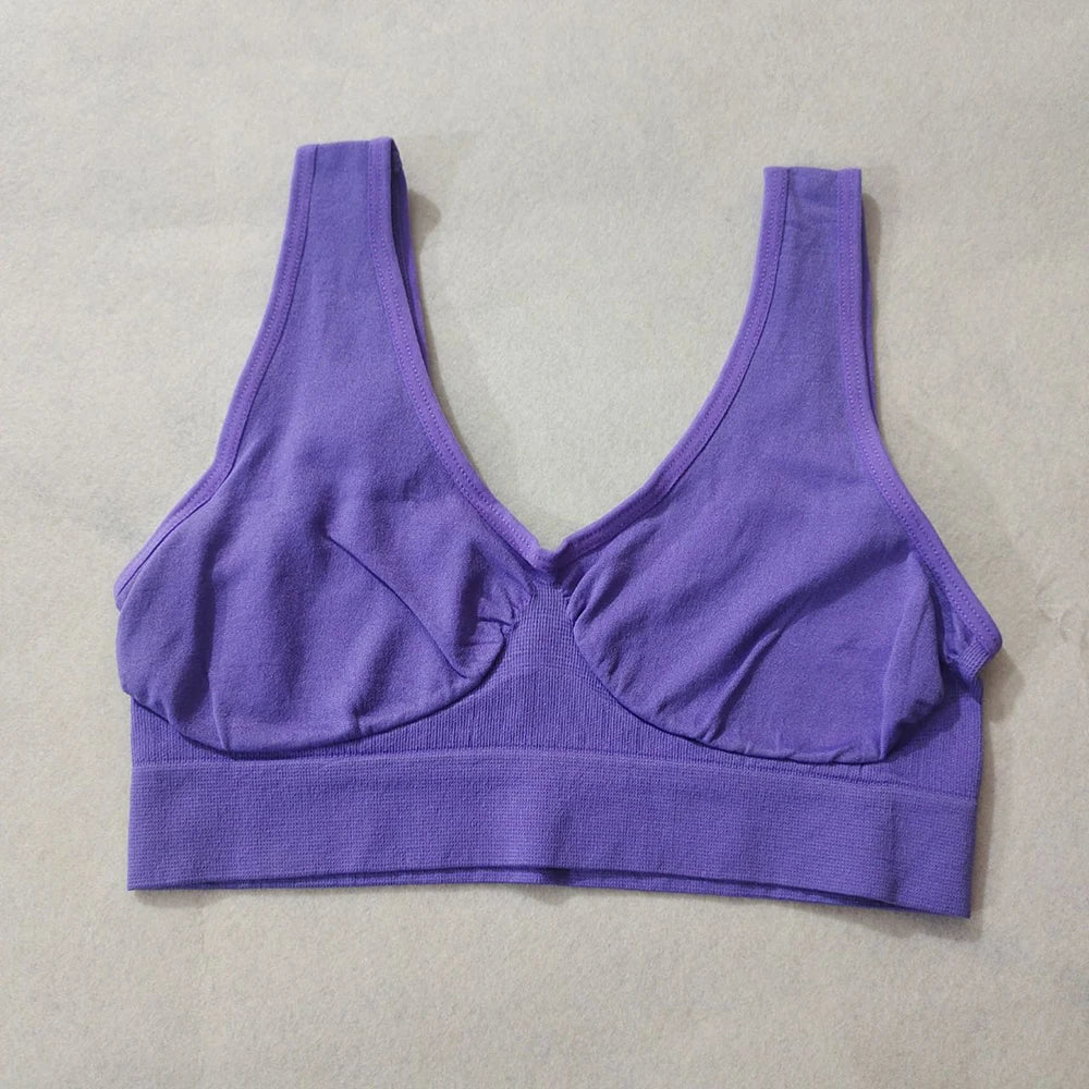 unlined Seamless Bra Vest Women sleep Underwear yoga sports Brassiere Big Size Top no sponge insert pad Bralette Zen fit plus
