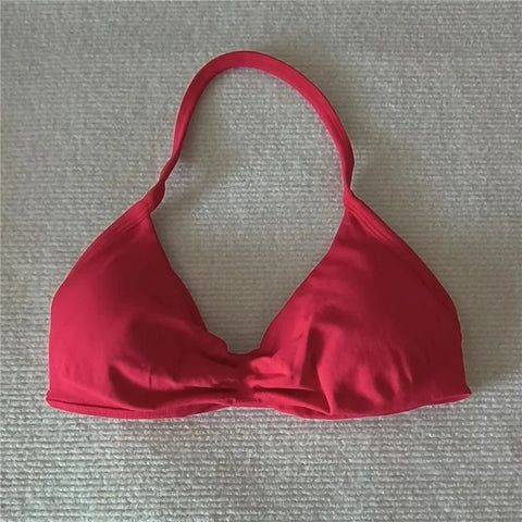 Fashion Strappy Bra Gym Top Girl Women High Support Thin Strap Halter Sports Seamless Bras Scrunch Workout Yoga Tank Bra Zen Fit Plus