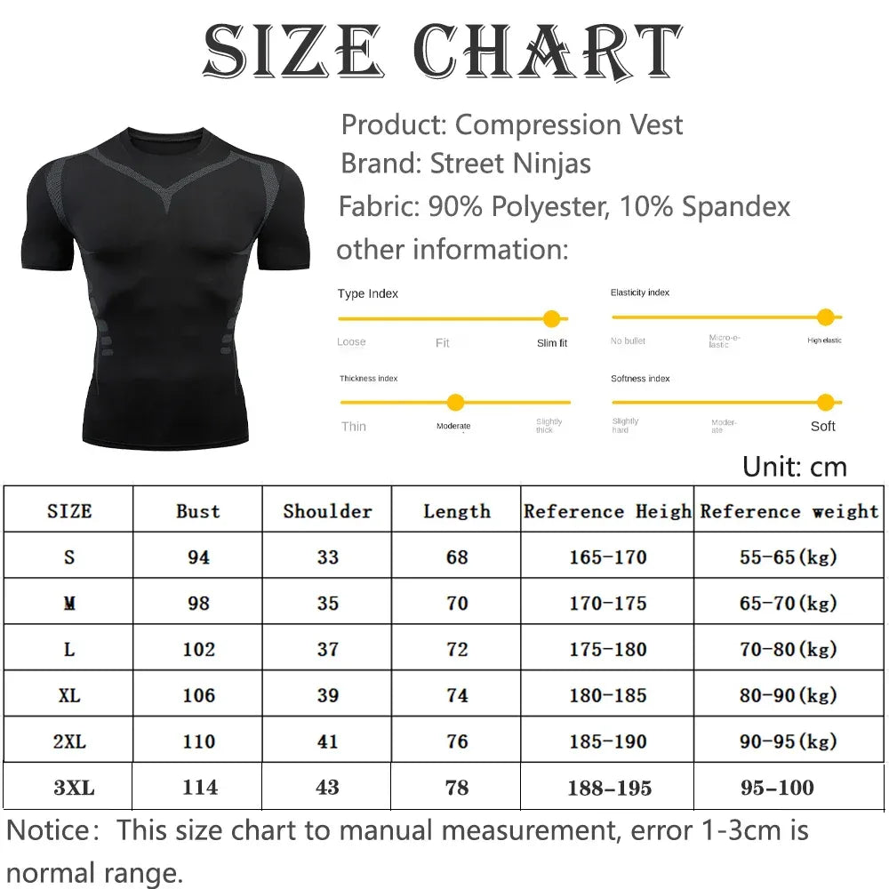 Men's Running Compression Shirts Short Sleeve Sport Gym Tees Fitness Quick Dry Sweatshirt Jogging Tracksuit Athletic Shirt Tops - Zen Fit Plus