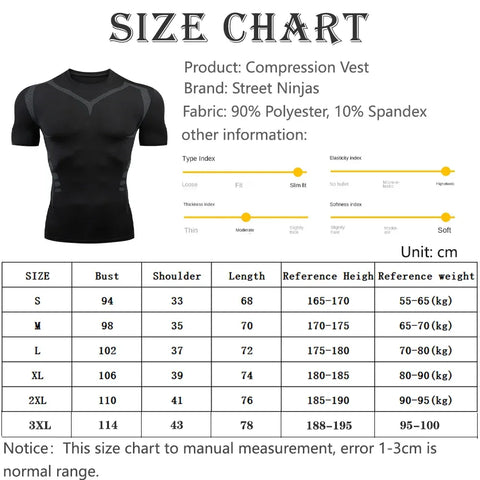Men's Running Compression Shirts Short Sleeve Sport Gym Tees Fitness Quick Dry Sweatshirt Jogging Tracksuit Athletic Shirt Tops - Zen Fit Plus