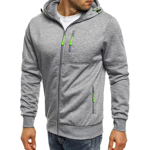 Men's Hoodies Long Sleeve Sweatshirt Zipper Design Hooded Sweatshirt for Men Clothing Sportswear Slim Fit Casual Jacket Zen fit plus