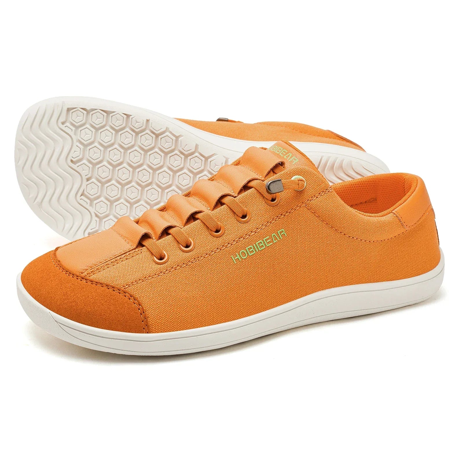 HOBIBEAR Wide Toe Barefoot Shoes for Unisex Minimalist Artificial Leather Sneakers Lightweight Adjustable Slip On Walking Shoes - Zen Fit Plus