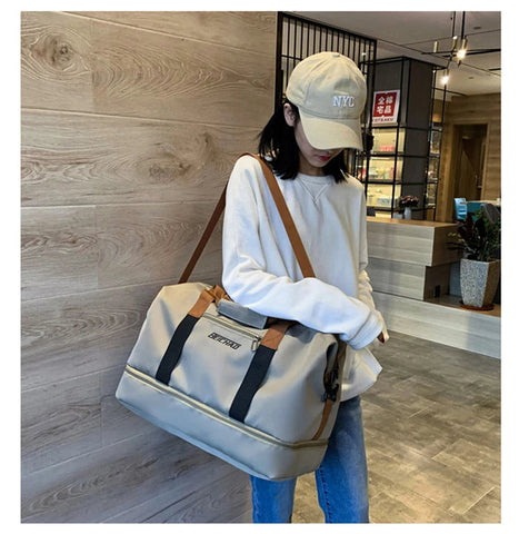 Gym Bag Travel Fitness Bag for Women Large Capacity Men's Sports Luggage bag Waterproof Female Messenger Bag Dry And Wet Handbag Zen fit plus