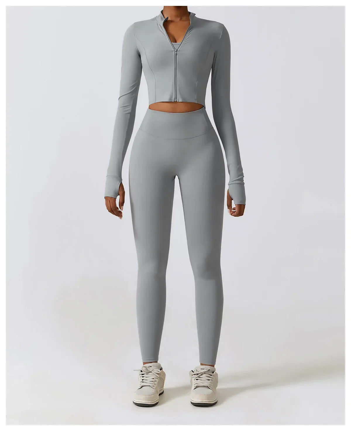 Hearuisavy Autumn Elasticity Yoga Jacket Outdoor Running Sports Jacket Female Gym Zipper Tight Fitting Jacket Women Sportswear - Zen Fit Plus