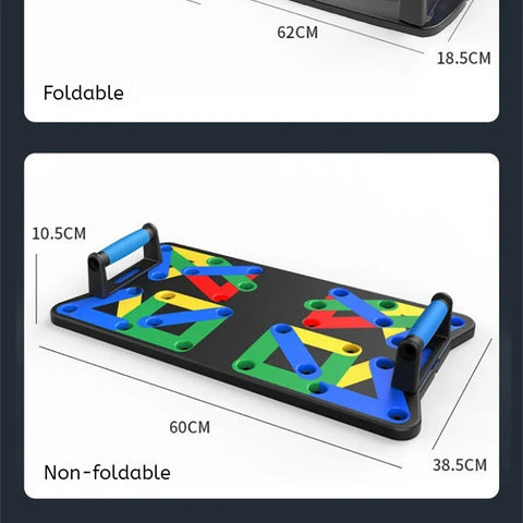 Foldable Multi-Functional Push Up Board Chest Abs Training Equipment Portable Home Gym Fitness Tool for Men Core Workout - Zen Fit Plus