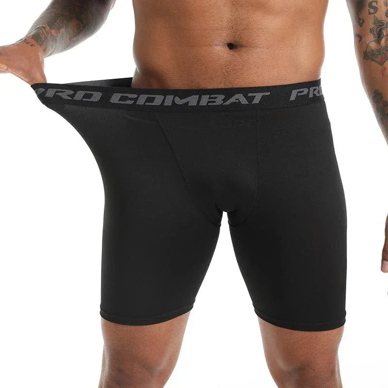 Five-point Fitness Pants Men Sports Leggings Basketball Training Quick Dry High Elastic Running Tight Bottoming Cycling Shorts - Zen Fit Plus