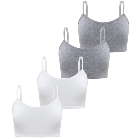 4PCS/lot Solid Kids Bras For Teenage Girls Comfortable Young Children Wireless Vest Tops Teenager Girls Sportswear Training Bras Zen Fit Plus