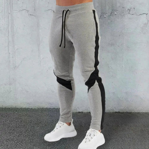 New Men's Autumn and Winter Casual Color Matching Trousers Korean Style Clothes Fashionable Sports and Fitness Pants Hiking Gym Zen fit plus