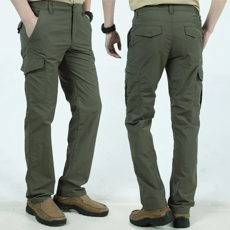 Men City Pants Cargo Trousers Multi-pocket Waterproof Wear-resistant Casual Training Overalls  Fat Cargo Quick Dry Pants Zen fit plus