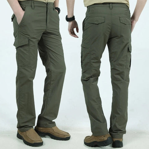 Men City Pants Cargo Trousers Multi-pocket Waterproof Wear-resistant Casual Training Overalls  Fat Cargo Quick Dry Pants Zen fit plus
