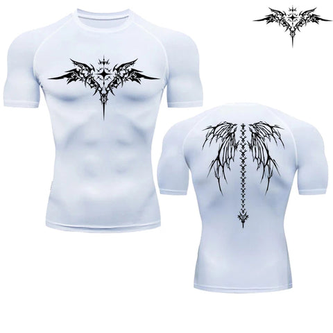 Casual Anime Print Running Compression T-Shirt Men's Quick-Drying Fitness Sportswear Gym Sports Long Sleeve Breathable Top S-3XL Zen fit plus