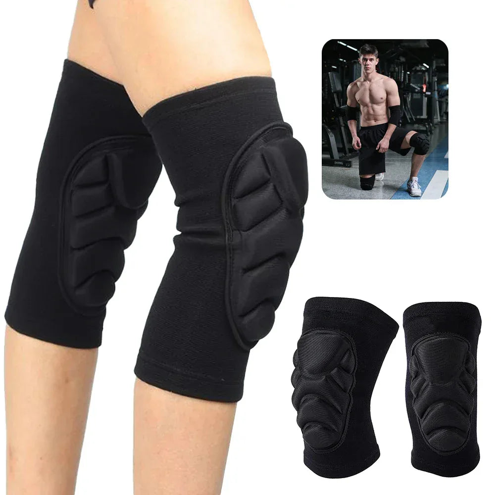 1Pair Knee Elbow Pads,Thick Sponge Collisioned Kneepads for Sports,Protective Knee Support Sleeve for Basketball Running Cycling - Zen Fit Plus