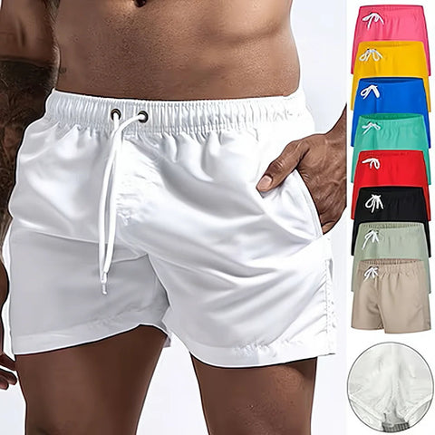Men's Swim Shorts Swim Trunks Quick Dry Board Shorts Bathing Suit Breathable Drawstring With Pockets for Surfing Beach Summer Zen fit plus