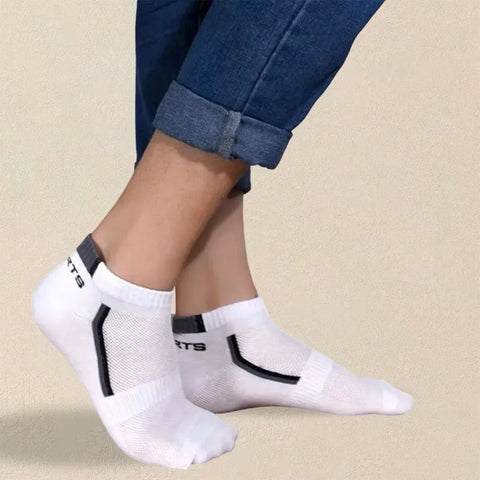 5 Pairs Men Summer Socks Trendy Fashionable Simple Versatile Men Ankle Socks Comfortable Lightweight Breathable Casual Socks - Zen Fit Plus