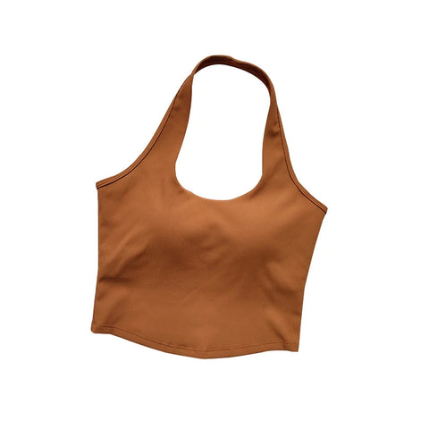 One Piece Cup 2023 Summer New Sports Bra Women's Shockproof Running Gathering Bra Hanging Neck Back Fitness Tank Top Zen Fit Plus