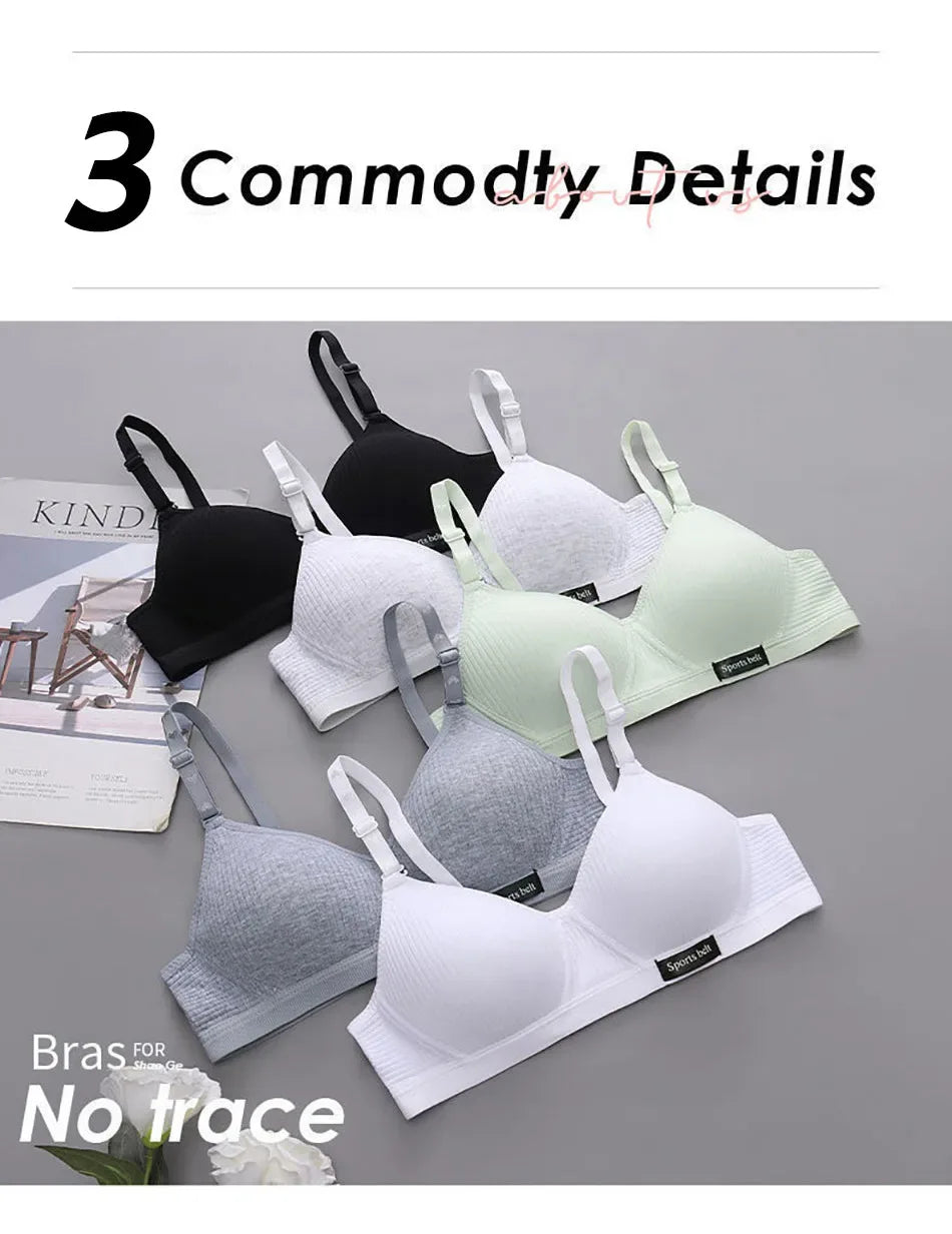 Sport Underwear for Teens Seamless Girl No Underwire Training Bra Soft Skin-Friendly School Girl Small Size Bra Clothing - Zen Fit Plus