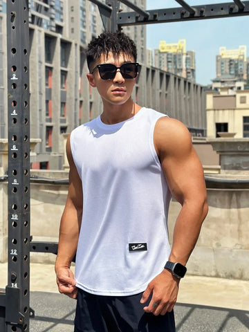 2025 Summer New Trend Men tank top Pullover Round Neck Mesh Bottom Shirt Sports Fitness Top Sleeveless Vest Quick Dry undershirt - Zen Fit Plus
