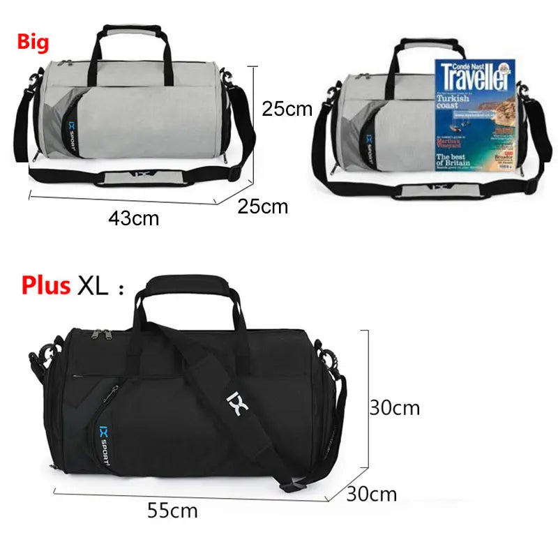 Large IX Plus XL Gym Bag Fitness Bags Wet Dry Training Tas Women Men Yoga Handbag Sac De Sport For Shoes Gymtas Travel Bag Sack Zen fit plus