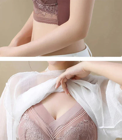 L-6L Women Large Bra Push Up Ice Silk Seamless upper Bralette Lace Wireless Summer Bras Plus Size Top Lingerie Underwear 15019 - Zen Fit Plus