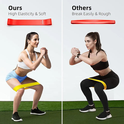 Resistance Bands Set for Men and Women 5 Different Levels Elastic Band Bands for Home Fitness Stretching Pilates Exercise Bands Zen fit plus