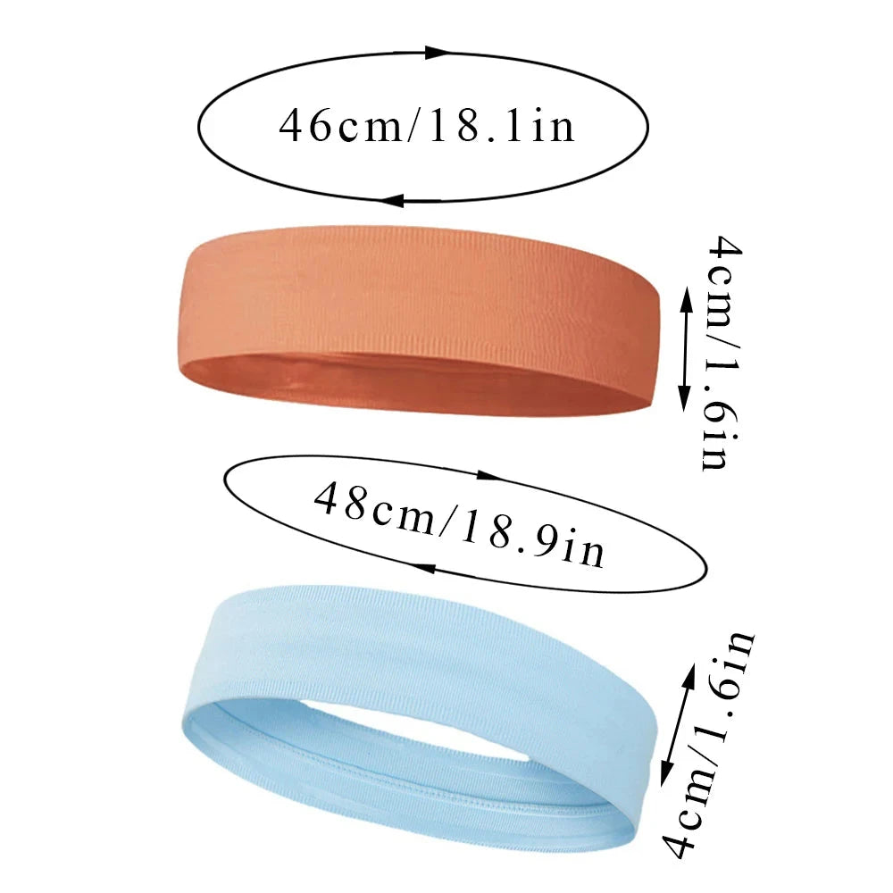 Men Sport Elastic Headbands Thick Non-Slip Sweatband Sports Gym Headband Women Men Breathable Basketball Fitness Yoga Hair Band Zen Fit Plus