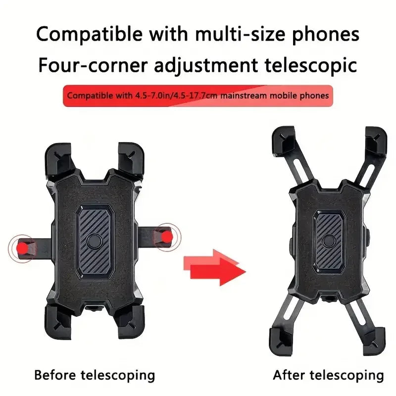 2PCS 360° Rotatable & Adjustable Bike/Motorcycle Phone Mount - Shockproof, Anti-Slip Holder For phone, - Durable Abs Material - Zen Fit Plus