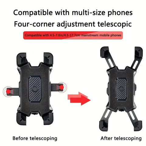 2PCS 360° Rotatable & Adjustable Bike/Motorcycle Phone Mount - Shockproof, Anti-Slip Holder For phone, - Durable Abs Material - Zen Fit Plus