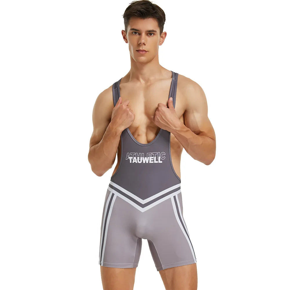 Mens Undershirts Bodysuit Wrestling Singlet Fitness Workout Running Vest Bodywear Underwear Bodybuilding Jumpsuit Zen fit plus